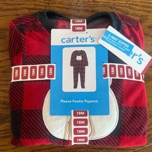 Carter's Red and Black Checkered Fleece Pajama